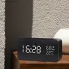 デスクテーブルクロック温度と湿度の音声制御とスヌーズ電子デスクトップClock24327を備えたUSB/AAAパワーメーター