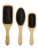 3 PACK Legno d'ulivo Setola di cinghiale Spazzola per capelli Cuscino d'aria Testa Massaggiatore Pettine con perno in nylon Manico in legno naturale Cuscino Massaggio Capelli3045526