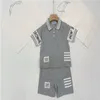 Varumärkesdesigner Polo Suit Summer Cotton Brand Children's Shorts High-End Children's Sports STORLE STORLEK 90CM-150 CM G4