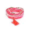 Bedelarmbanden 6 kleuren Boho Strand Mtilayer Kristallen Kwastje Kralen Voor Vrouwen Boheemse Gelaagde Kralen Kettingen Wrap Bangle Fashion Drop D Dhtlu