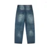 Jeans pour hommes Hommes Lâche Casual Plus Taille Multi Poche Denim Cargo Pantalon Japonais Streetwear Mode Large Jambe Baggy Harem Pantalon