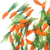 Flores decorativas 60 pcs mini decoración de zanahoria simulada vegetales artificiales de plástico para fiesta