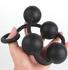 Buttplug 3 Storlek 3cm 4cm 5cm Silikon 4 Boll Anal Pärlor Plug Toys Butt Plug Slät och runda sexbollar Analbollar Långplugg Y19075197396