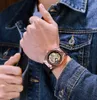 Dropshipping Designer Erkekler Lüks Marka Paulareis Otomatik Saat İçi Paslanmaz Çelik İskelet Mekanik Saatler
