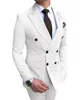 men's Suits 2 Pieces Double Breasted Regular Fit Notch Lapel Solid Prom Tuxedos Wedding Blazer+Pants c0NI#