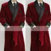 2023 Nieuwe Collectie Veet Mannen Pakken Kostuum Bruidegom Tuxedos Sjaal Revers Bruiloft Terno Masculino Slim Fit Blazer Jas 1 st W91J #