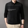 new Fi Brand Designer Luxury Plain Mens Polo Shirts Regular Fit Casual Lg Sleeve Tops Mens Clothing X7gY#