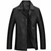 Мужская зимняя кожаная куртка, мягкая, толстая, теплая, из искусственной кожи, мужская повседневная куртка, мужская куртка Jaqueta Masculinas, большие размеры 4XL k04n #