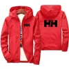 zippered Hooded Quick-Drying Sports Jacket Windproof Streetwear Solid Color Printed Tops Men Waterproof Circuit Breaker Jacket H6aI#