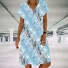 Temu Spring/Summer New Roose Abstract Style Printed Dress 884986