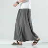 2021 Japanese Hakama Harajuku Kimo Plus Size Casual Wide Pants Men Clothing Chinese Style Hanfu Tang Suit Men Clothing A0WF#