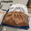 Bottegvenetas Pouch Handbags Designer Baodiejia the Spot Cloud Bag Messenger Hand Caramel P9ss