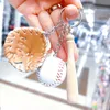 Titansporttillbehör Väska Softball Stitch Leather Round Chain Baseball Oval Keychain Rope Lanyard Halsband Drop Delivery Otkgt