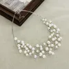 Pendant Necklaces 2021 Fashion Jewelry Gold Color Mti Layer Chains Imitation Pearl For Women Party Bride Necklace Drop Delivery Pendan Otuk2