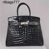 Leather Bk Handbag Mary Genuine Designer Women's Bag Fashion Top Layer Cowhide High Gloss Arch Pearl Crocodile Pattern