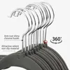 Hangers Easyfashion Heavy Duty Non Slip Velvet Clothing Hanger 100 Pack Gray