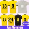 2023 24 Hazard Mens Soccer Jerseys Cup Jersey Reus Haaland Brandt Kamara Hummels Home Yellow Away Away 3rd Special Edition Football Shirt Kort ärmuniformer