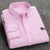 Koszule z rękawów LG dla mężczyzn Odzież jesienna zima 100% bluzka bluzka Oxford Duży rozmiar Busin Casual Shirts Korean Fi B9gt#