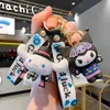 Söt Kuromi Melody Keychain Kawaii Cartoon Frog Pudding Dog Penguin Women Bag Pendant Key Chain Gift