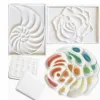 Sets Ceramic Artist Watercolor Palette Roseshaped Gouache Ceramic Palette Bone China Flowershaped Paint Painting Supplies Curtain