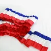 Party Decoration Red Blue White Hanging Banner 4 juli Paper Garlands Craft Supplies American Independence Day Diy Home Decorations