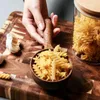 Tigelas varejo utensílios de mesa domésticos tigela nórdica lidar com colher de madeira sólida com molho