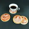 Moules de cuisson rond goutte colle moule bricolage café décoration de bureau amour résine de silicone