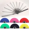 Decoratieve beeldjes 1PC Chinese Tai Chi Yoga Fan DIY Vechtsporten Vouwen Plastic Dans Effen Kleur Handgemaakt