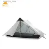 الخيام والملاجئ Lanshan 2 3F UL GEAR 2 شخص واحد شخص واحد في الهواء الطلق Ultra Light Camping Tent Season 3 Season 4 Professional 15D Silicone Pole Less Tent24327