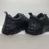 Zapatos casuales 2024 Llegada Moda Piel de cocodrilo Causal Hombres Hombre Cuero genuino Zapatilla de deporte PDD131