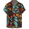 Мужские повседневные рубашки, гавайская рубашка с 3d принтом фруктов, папайи, арбуза, мужская летняя футболка с короткими рукавами и лацканами, уличная блузка на пуговицах с рисунком растений