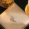 Classique 18K Plaqué Or Marque De Luxe Designer Perle Diamant Insert Pendentifs Colliers En Acier Inoxydable Lettre Ras Du Cou Pendentif Collier Bijoux Accessoires Cadeaux