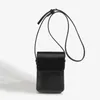 Bag Women Flap Phone Purse PU Leather Satchel Wallet Adjustable Strap Solid Color Female Outdoor Dating