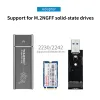 Kapsling TISHRIC M2 SSD -fall Kapsling till USB -adapter M.2 NGFF till USB3.0 BKEY B+MKEY M.2 SATA -protokoll Extern HDD -fall för 2230 2242