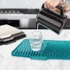 Supports de cuisine, tapis de séchage de vaisselle, comptoir de cuisine, manique alimentaire en Silicone, tapis de Drainage, empêche l'eau de garder le tapis de vidange sec, fournitures de cuisine