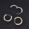 Hoop huggie küpeler 1 pcs 6mm/8mm/10mm cz kadınlar için küçük erkekler sier renk basit minimal küçük kıkırdak küpe piercing mücevher damla d oTyr3