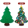 Novas crianças montessori brinquedo 32 pçs diy sentiu feliz natal decorações crianças ocupado placa casa árvore de natal presente de ano novo