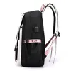 Rucksack Große Schule Paket Teenager Mädchen USB Port Leinwand Schultasche Student Bücher Tasche Mode Schwarz Rosa Teen Dropshippi