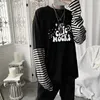 Sommer Fi Slogan BE CHIC MOCKS Brief Drucken T-shirts Trendy Weiß Slogan Hip Hop Ästhetische Tops Lg Sleeve Gestreiften T-shirt T7yC #