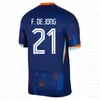 F. de Jong Memphis Virgil Ake De Ligt Maillots de football Coupe d'Europe européenne HoLLAnd Dutch NL Accueil Maillots de football de l'équipe nationale