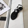 Ankelband thong sandal kvinnliga designer sandaler rutig quiltad loafer läder thong slingback lägenheter sandaler lammskinn kedja båge diamant c sammankopplande platta sandaler