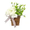 Decorative Flowers Front Door Basket Hydrangea Hanger Wreath Seasonal Welcome Sign Spring For Farmhouse