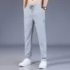 2022 Men's Trousers Spring Summer New Thin Green Solid Color Fi Pocket Applique Full Length Casual Work Pants Pantal l0wz#
