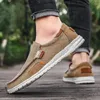 Casual Shoes 2024 Men Leisure Walk Canvas Fashion Lightweight Non-slip Loafer Flats Sneakers Vulcanized