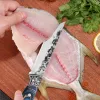 Knivar kök slaktare köttkleare boning knivar kock skivning santoku kniv rostfritt stål grönsaksfrukt som skär mat matlagning bbq verktyg
