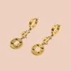 Boucles d'oreilles de créateur à la mode pour femme, bijoux en or plaqué 14 carats, boucles d'oreilles, lettre, charme, cerceau, oorbellen, cadeau de Saint-Valentin, multicolore, zl197 H4