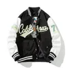 Вышивка Varsity Jacket Мужчины Женщины Letter Vintage Jacket Fi Бейсбольное пальто Мужской Весна Осень Ветровка Корейский Синий Зеленый m8Cj #