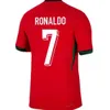 Eurocup Portugal voetbalshirts 2024 JOAO FELIX PEPE BERMARDO B.FERNANDES camisa de futebol J.MOUTINHO voetbalshirt Heren Kinder tenue RoNalDo Portugees portugal