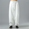 Męskie spodnie Plus Size Casual Harem Men Jogger luźne bawełniane spodnie lniane męskie vintage harajuku pantalon taktyk hombre y2k joga joga