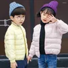 Manteau en duvet pour enfants, veste d'hiver pour garçons et filles, vêtement d'extérieur ou d'intérieur Ultra léger, Portable, 2024